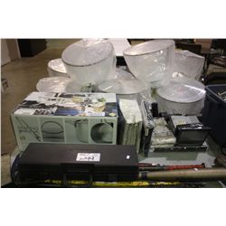 POTS, HOUSEHOLD ITEMS & PANISONIC CAR DVD