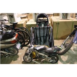 BLACK POCKET BIKE, BIKE TRAILER & STROLLER
