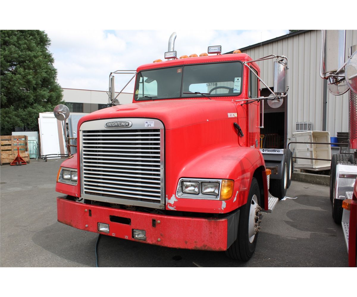 1997 RED FREIGHTLINER TRACTOR TRAILER TMU