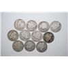 Image 1 : 1900-1910 Barber One Dime; Consecutive Years; Lot of 11; Various Mint Marks; EST. $30-40