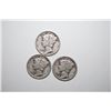 Image 1 : 1941, 1941-D & 1941-S Mercury One Dime; Lot of 3; EST. $10-20
