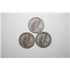 Image 2 : 1942, 1942-D & 1942-S Mercury One Dime; Lot of 3; EST. $10-20
