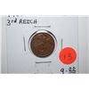 Image 1 : 1938-F German 1 Reichspfennig Foreign Coin With Flying Eagle Holding Swatstika; BU; EST. $10-20