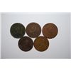 Image 1 : 1880, 1881, 1883, 1884 & 1885 Indian Head One Cent; Lot of 5; EST. $5-15