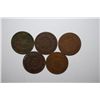 Image 2 : 1880, 1881, 1883, 1884 & 1885 Indian Head One Cent; Lot of 5; EST. $5-15