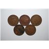 Image 1 : 1895-1899 Indian Head One Cent; Consecutive Years; Lot of 5; EST. $5-15