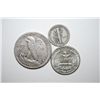Image 2 : 1942 Mercury Dime, 1942 Washington Quarter & 1942 Walking Liberty Half Dollar; Lot of 3; EST. $20-30