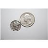 Image 1 : 1943 Mercury Dime & 1943 Washington Quarter; Lot of 2; EST. $10-20