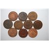 Image 2 : Indian Head One Cent; Various Dates & Conditions; Lot of 10; EST. $10-20