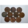Image 1 : Indian Head One Cent; Various Dates & Conditions; Lot of 10; EST. $10-20