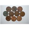 Image 2 : Indian Head One Cent; Various Dates & Conditions; Lot of 10; EST. $10-20