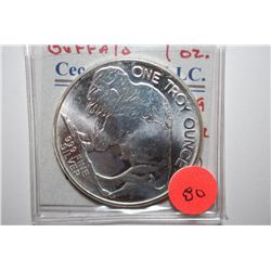 Silver Round "Buffalo Nickel"; .999 Fine Silver 1 Oz.; EST. $30-40