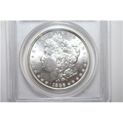 1886 Silver Morgan $1; PCGS Graded MS62; EST. $60-80