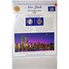 Image 1 : 2001 New York State Quarter Set With US Postal Stamps & History; P&D Mints; EST. $3-5