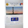 Image 2 : 2001 North Carolina State Quarter Set With US Postal Stamps & History; P&D Mints; EST. $3-5
