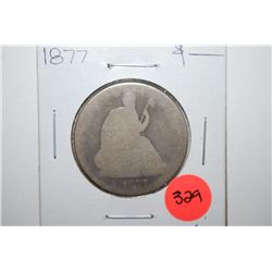 1877 Seated Liberty Half Dollar; EST. $25-35