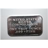 Image 2 : 1973 US Silver Corp. Silver Ingot; The Union And The Constitution Forever; .999+ Fine 1 Oz.; EST. $3