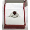 Image 1 : Garnet and Diamond ring