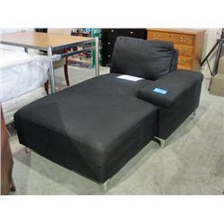 New contemporary black fabric living room lounge