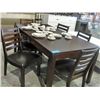Image 1 : Contemporary dining room table with one leaf