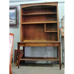 Ethan Allan single drawer desk with hutch