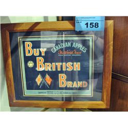 Framed by british brand canadian apples vintage