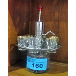 Vintage 1950-60s pump action decanter with