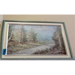 Framed original oil on canvas painting