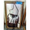 Image 1 : Nicely framed beaded native leather tassled