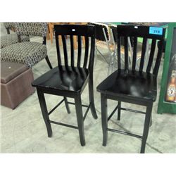 Pair of black bar stools