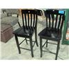 Image 1 : Pair of black bar stools
