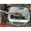Image 1 : White bucket filled with assorted hand tools