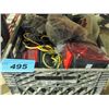 Image 1 : Milk crate filled with assorted trailer lighting