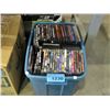 Image 1 : Rubbermaid container filled with assorted DVD