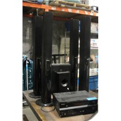 Pioneer receiver with surround sound speakers