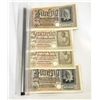 Image 1 : 4x Authentic WW2 Nazi German Bills