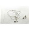 Image 1 : Sterling silver necklace with black gemstone
