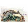 Image 1 : Bag of assorted beads and oriental carved pendants