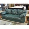 Image 1 : Green leather sofa