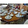 Image 1 : Solid wood dining table with one leaf and 4 chairs