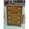 Image 1 : Vintage solid wood 4 drawer highboy dresser 1940s