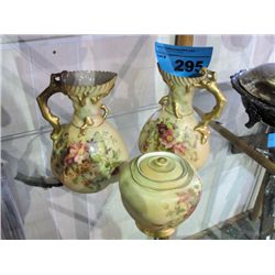 3pcs of antique royal worchester england porcelain