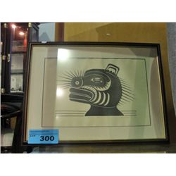 Framed limited edition signed and numbered native