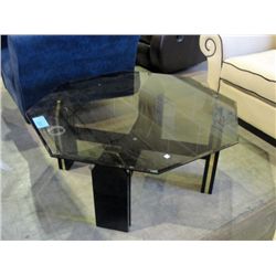 Contemporary glass top coffee table