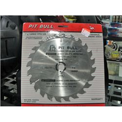 One lot of 5 new pitbul carbide tipped saw blades