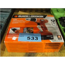 Black&Decker 12V cordless drill