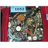 Image 1 : Metal box filled with assorted wrist watches