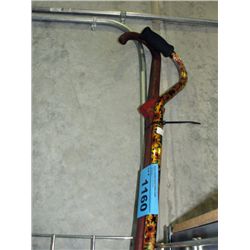 2 walking sticks