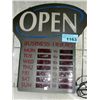 Image 1 : Lighted open sign