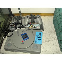 Sony playstation game console with games and
